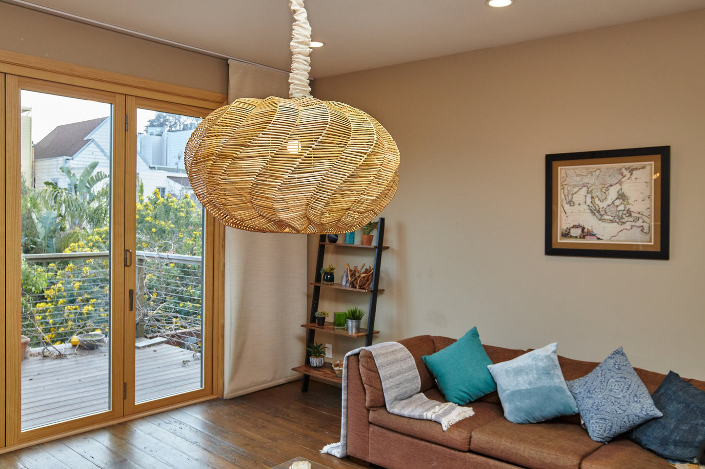 Rattan Spiral Sea Shell Pendant Light by Artisan Living-5