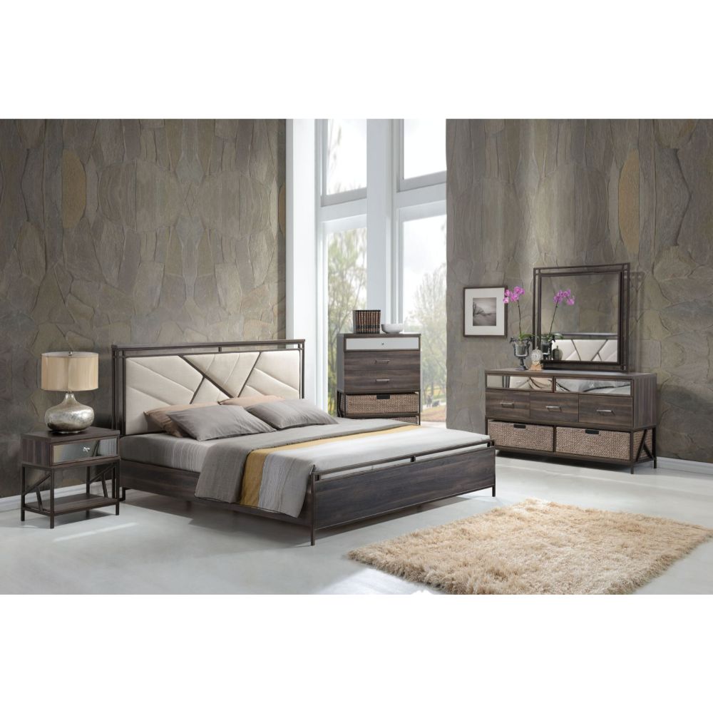 Adrianna Eastern King Bed By Acme Furniture | Beds | Modishstore - 2