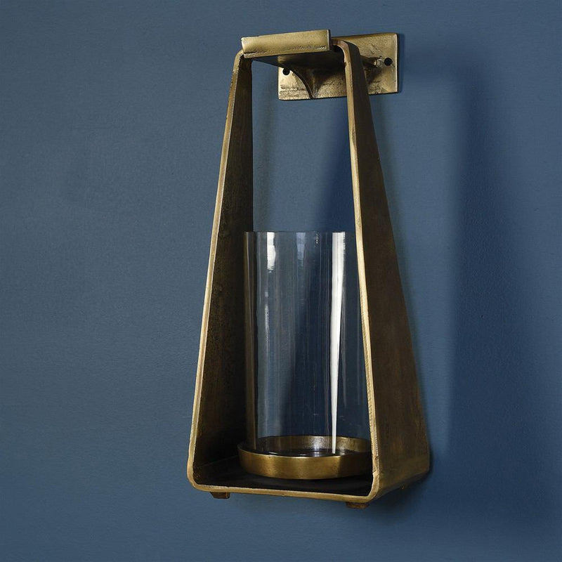 HomArt Taylor Sconce with Wall Hook - Brass - Feature Image | Modishstore | Wall Lamps