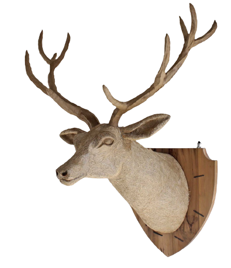Driftwood Deer Head With Antlers- 4 ft x3 ft x 2 ft- Stag Trophy Head by Artisan Living | Trophy Head | Modishstore-5