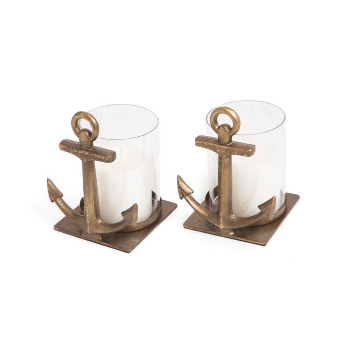 Pair of Castaway Votives - Set of 2 by GO Home
