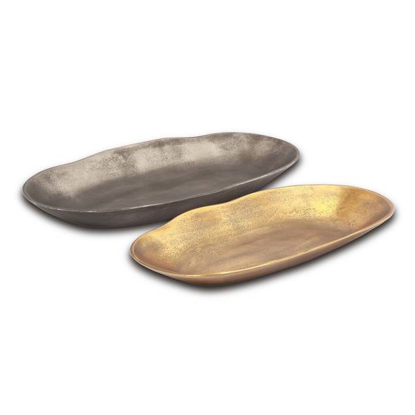 Gray and Brass Oval Platters By SPI Home | Kitchen Accessories | Modishstore-3