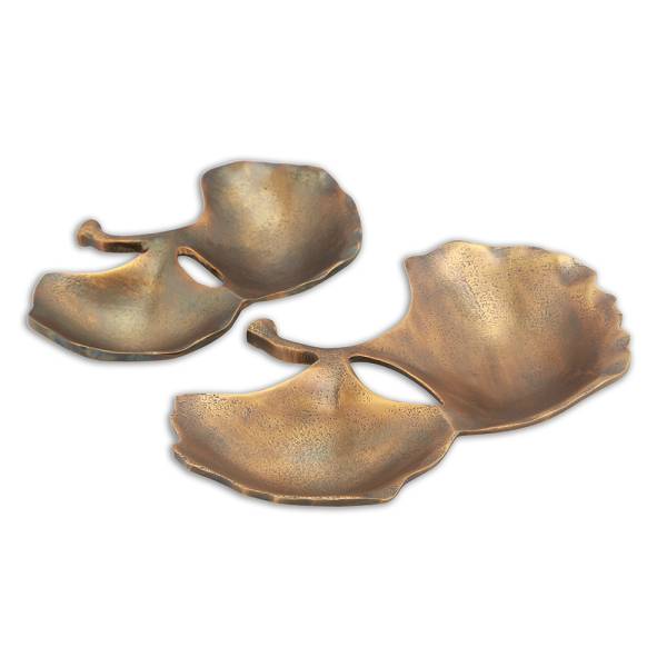 Gingko Leaf Trays By SPI Home | Trays | Modishstore-3