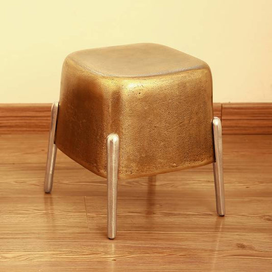Brass and Nickel Finish Four Legged Side Table By SPI Home | Side Tables | Modishstore