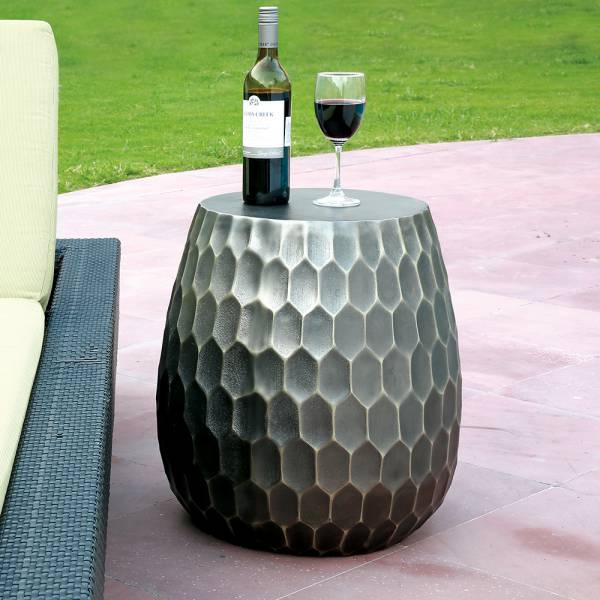 Honeycomb Pattern Garden Stool By SPI Home | Stools & Benches | Modishstore