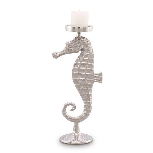 Large Seahorse Pillar Candleholder By SPI Home | Candle Holders | Modishstore