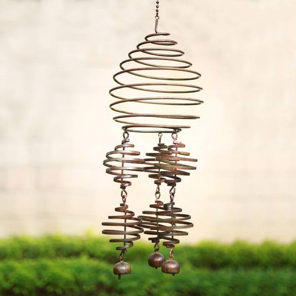 Coiled Wind Decor with Bells By SPI Home | Decor | Modishstore