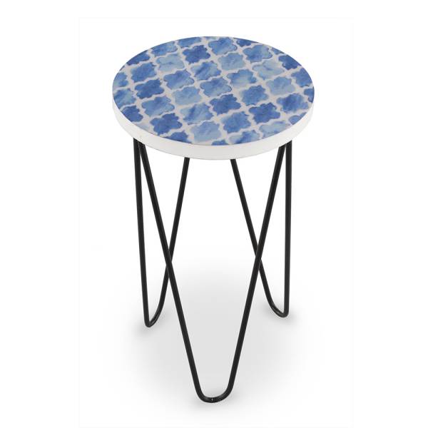 Blue Diamond Pattern Plant Stand By SPI Home | Stands | Modishstore-3