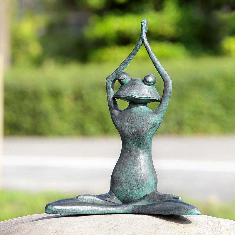 Stretching Yoga Frog Garden Sculptures By SPI Home | Sculptures | Modishstore
