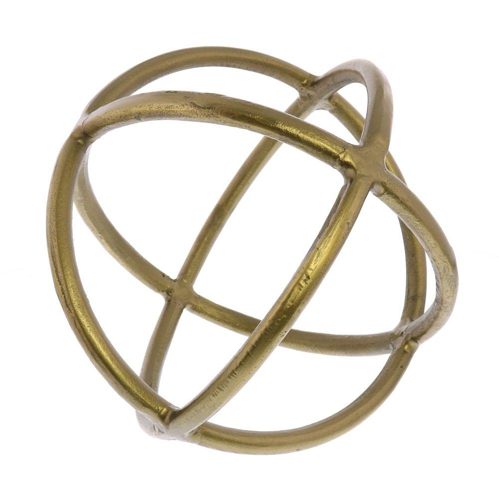 HomArt Triple Ring Sphere - Brass-2