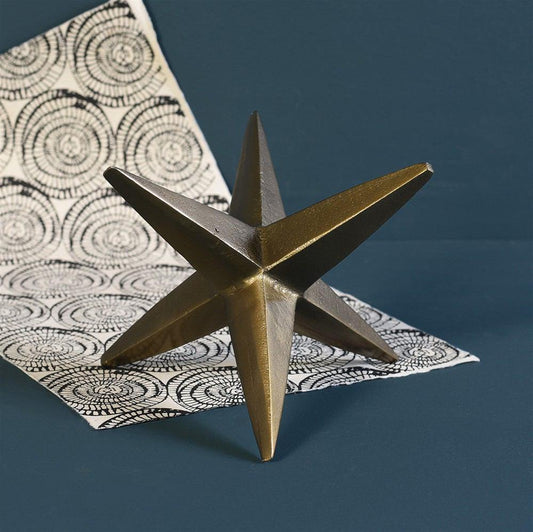 HomArt 6-Point Star - Brass - Feature Image | Modishstore | Home Accents