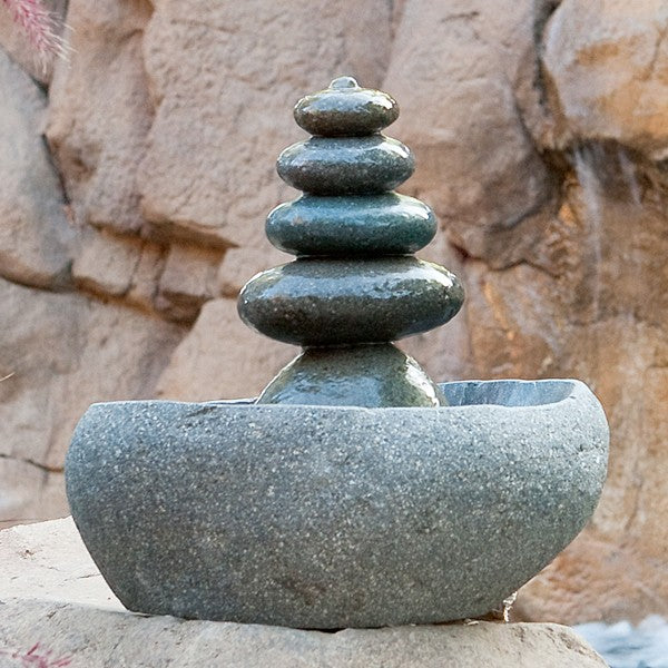 Garden Age Supply Rock Cairn Water Fountain - Quintuple | Garden Sculptures & Statues | 21371 | Modishstore - 2