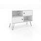 Manhattan Comfort Baxter Mid-Century- Modern 35.43" TV Stand with 4 Shelves in White | TV Stands | Modishstore-2