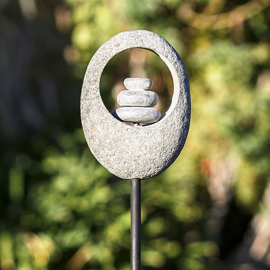 Garden Age Supply Moon Stone Garden Stake - Stone Cairns 4FT  Set Of 6 | Outdoor Decor | 21603 | Modishstore