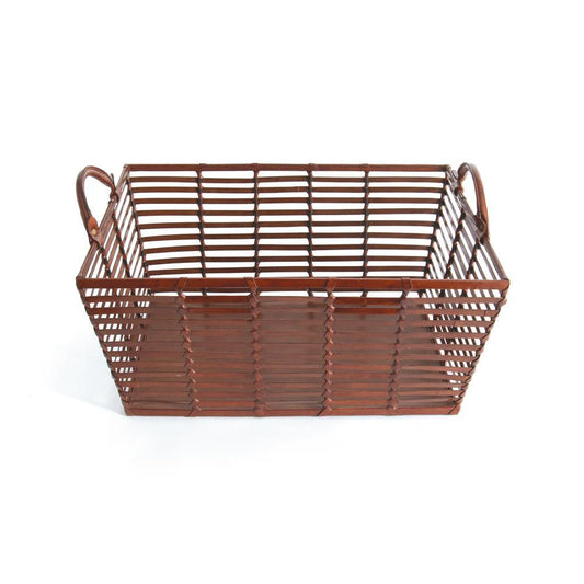 Mitchell Leather Basket by GO Home
