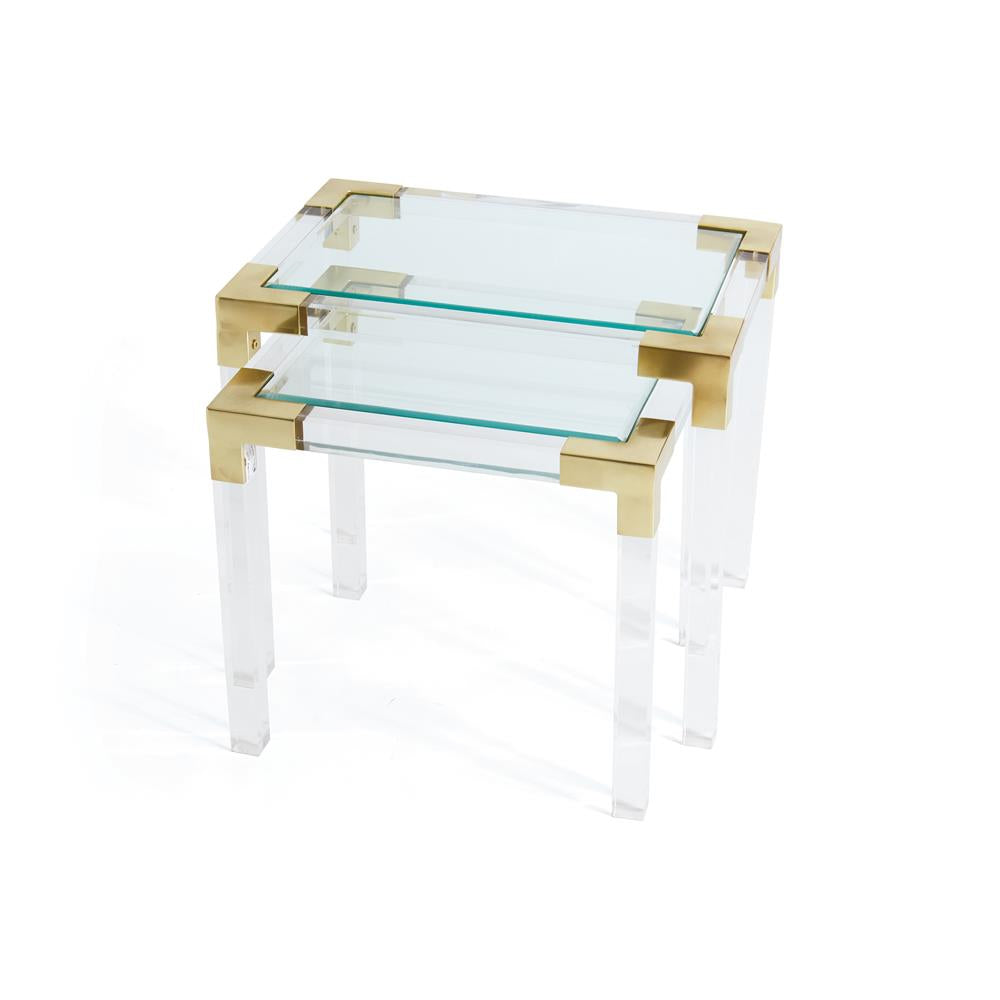 GO Home Set of Two Johanson Acrylic Tables | Nesting Tables | Modishstore