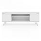 Manhattan Comfort Baxter Mid-Century - Modern 62.99" TV Stand with 4 Shelves in White | TV Stands | Modishstore