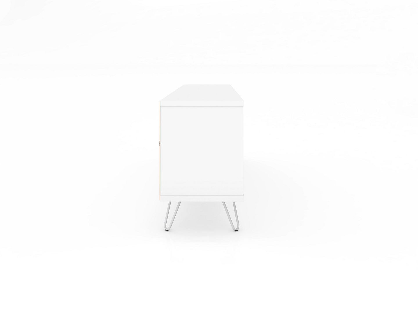 Manhattan Comfort Baxter Mid-Century - Modern 62.99" TV Stand with 4 Shelves in White | TV Stands | Modishstore-3
