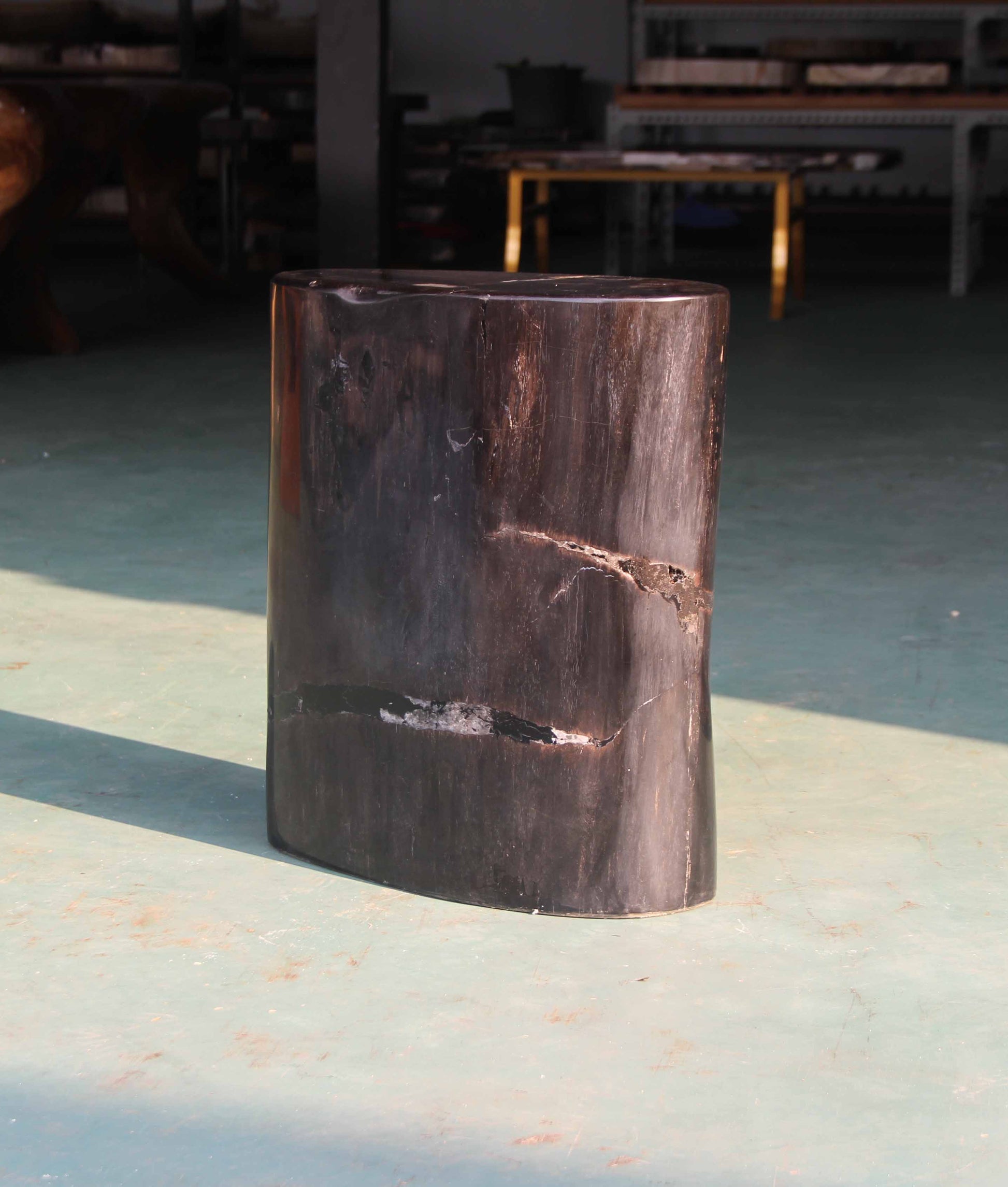 Petrified Wood Log Stool 15"x 8"x18"H - PFST0219/25-6