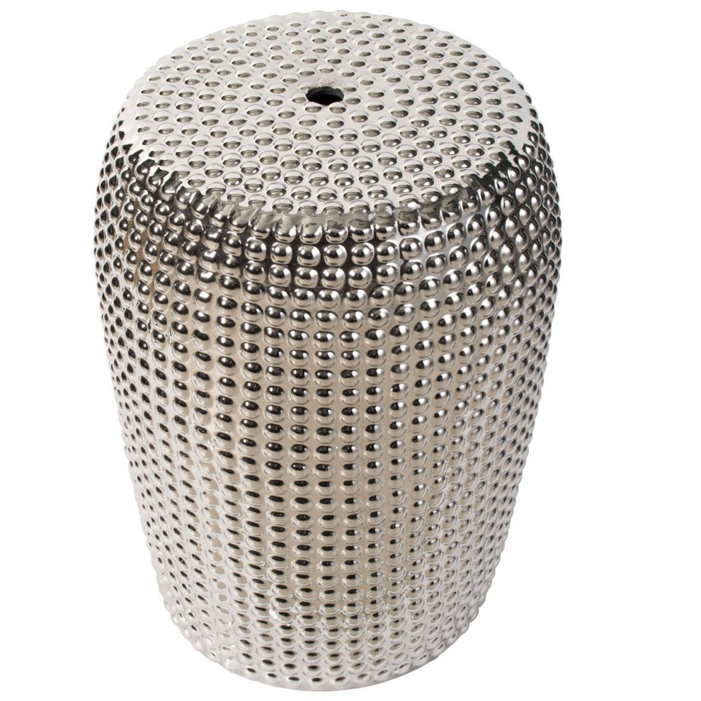 A&B Home Silver Ceramic Stool | Stools | Modishstore - 2