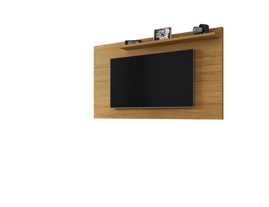 Manhattan Comfort Liberty Mid-Century Modern 62.99 TV Panel with Overhead Décor Shelf in Cinnamon | TV Stands | Modishstore