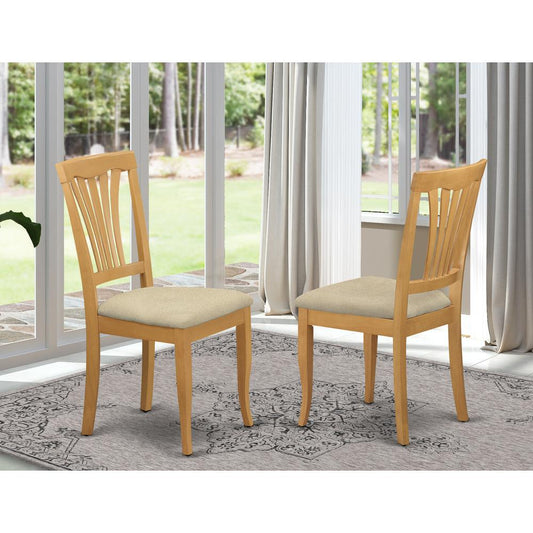 Avon Chair With Cushion Seat - Oak Finish By East West Furniture | Dining Chairs | Modishstore