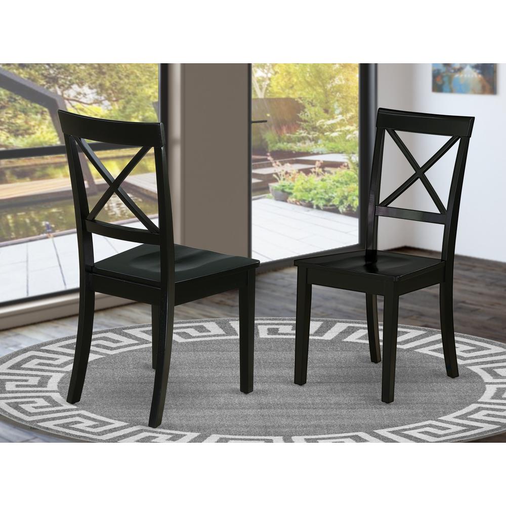 Dining Chair Black BOC-BLK-W By East West Furniture | Dining Chairs | Modishstore - 2
