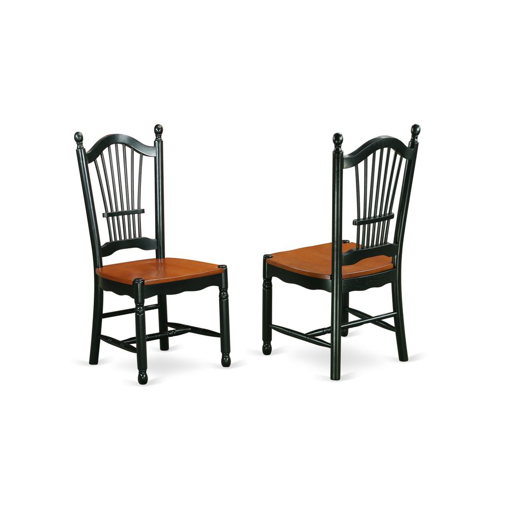 Dining Room Set Black & Cherry DOVE9-BCH-W By East West Furniture | Dining Sets | Modishstore - 4