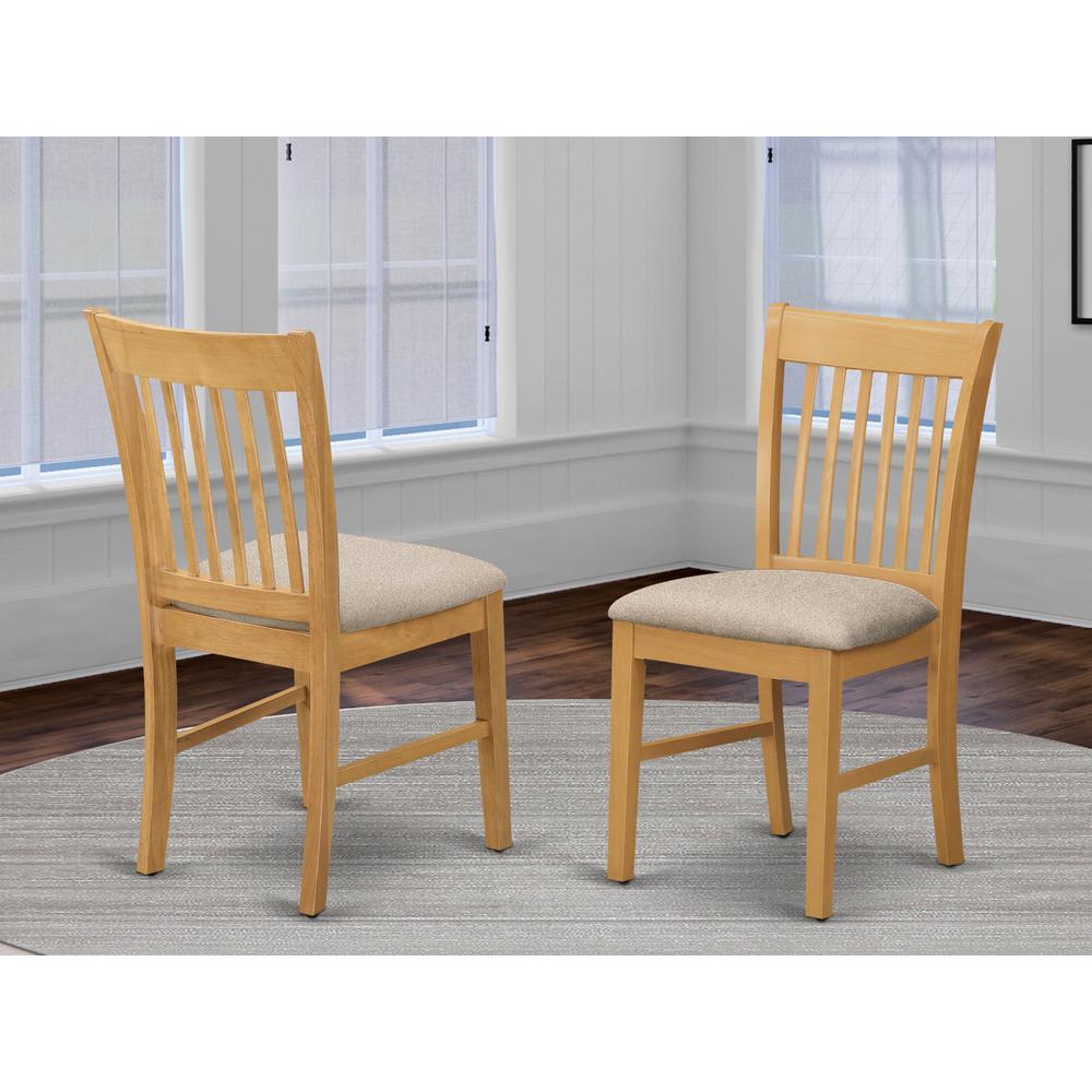 Nfc-Oak-C Norfolk Kitchen Dining Chair With Cushion Seat -Oak Finish. By East West Furniture | Dining Chairs | Modishstore - 2