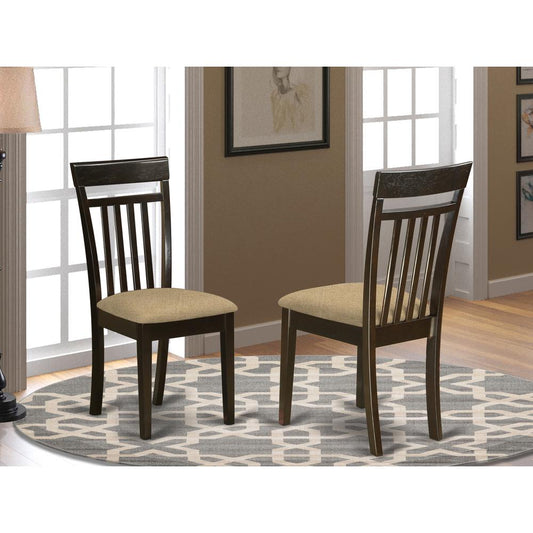 Capri Slat Back Chair For Dining Room With Fabric Seat By East West Furniture | Dining Chairs | Modishstore