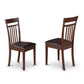 5 Pc Set With A Round Table And 4 Leather Dinette Chairs In Mahogany By East West Furniture | Dining Sets | Modishstore - 4