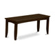 Parfait Dining Room Bench With Wood Seat In Black And Cherry Finish By East West Furniture | Benches | Modishstore - 5