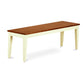 Nicoli Dining Bench With Wood Seat In Buttermilk And Cherry Finish By East West Furniture | Benches | Modishstore - 2