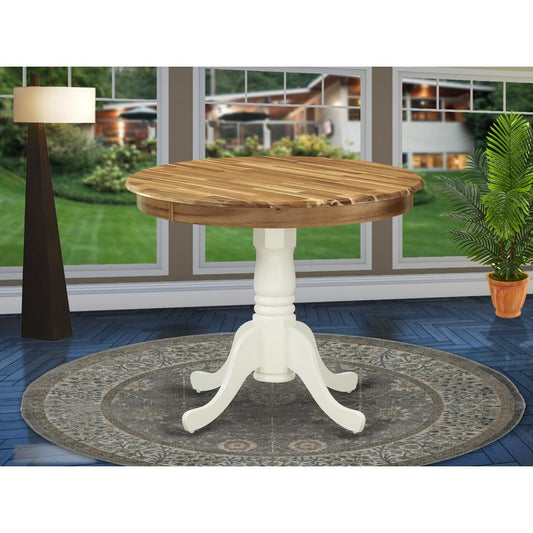 Dining Table Oak & Black AMT-NLW-TP By East West Furniture | Dining Tables | Modishstore