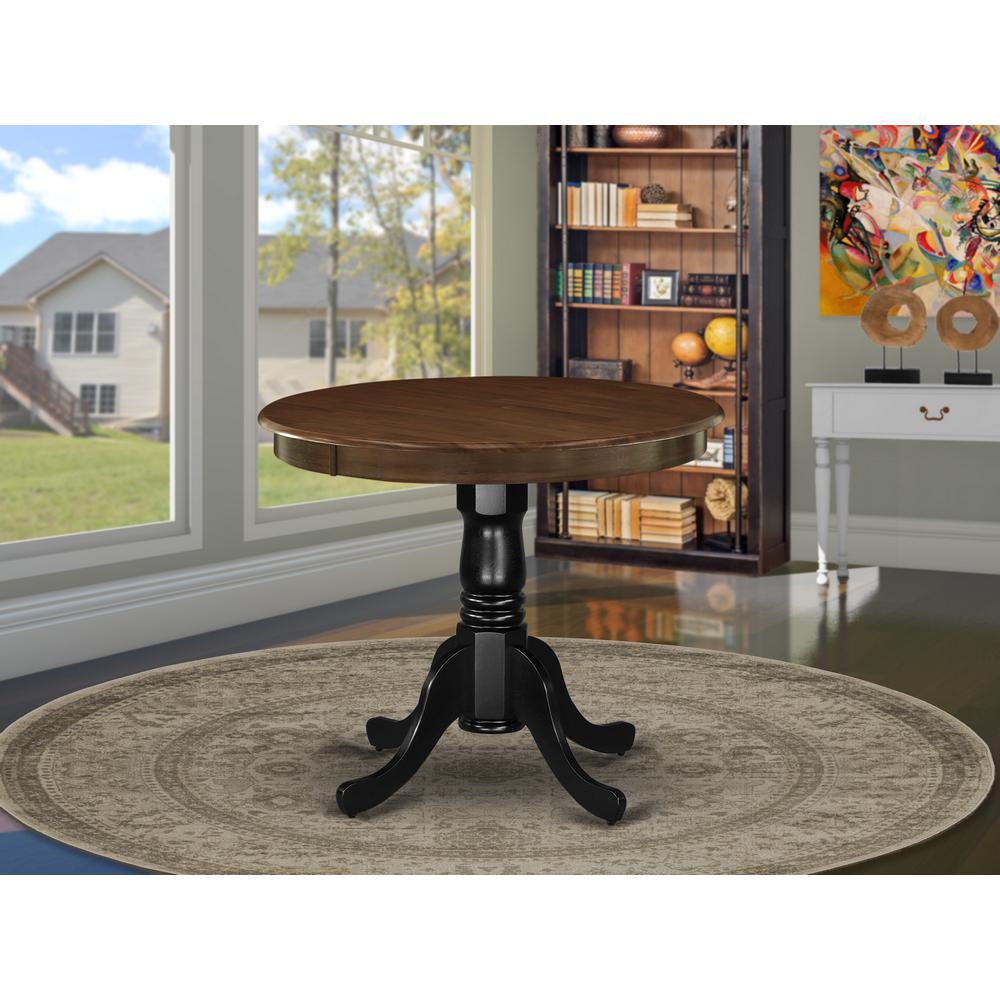 Dining Table Oak & Black AMT-WBK-TP By East West Furniture | Dining Tables | Modishstore
