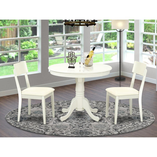 Dining Room Set Linen White ANAD3-LWH-LC By East West Furniture | Dining Sets | Modishstore