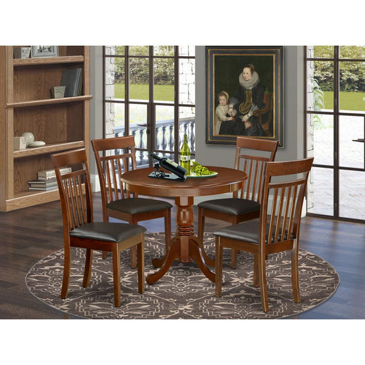 Dining Room Set Mahogany ANCA5-MAH-LC By East West Furniture | Dining Sets | Modishstore