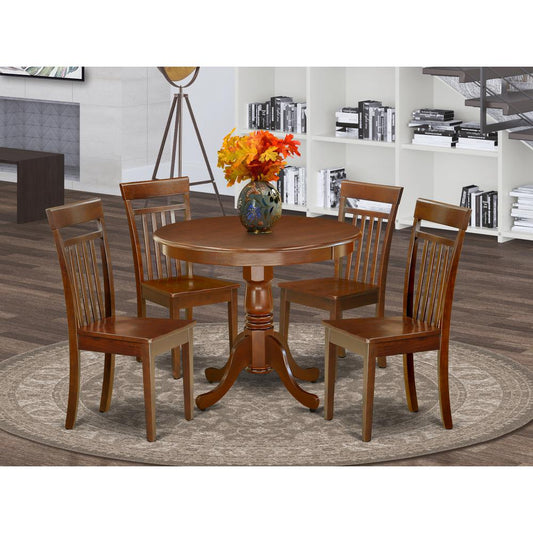 Dining Room Set Mahogany ANCA5-MAH-W By East West Furniture | Dining Sets | Modishstore