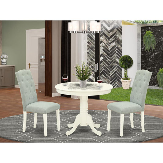 Dining Room Set Linen White ANCE3-LWH-15 By East West Furniture | Dining Sets | Modishstore