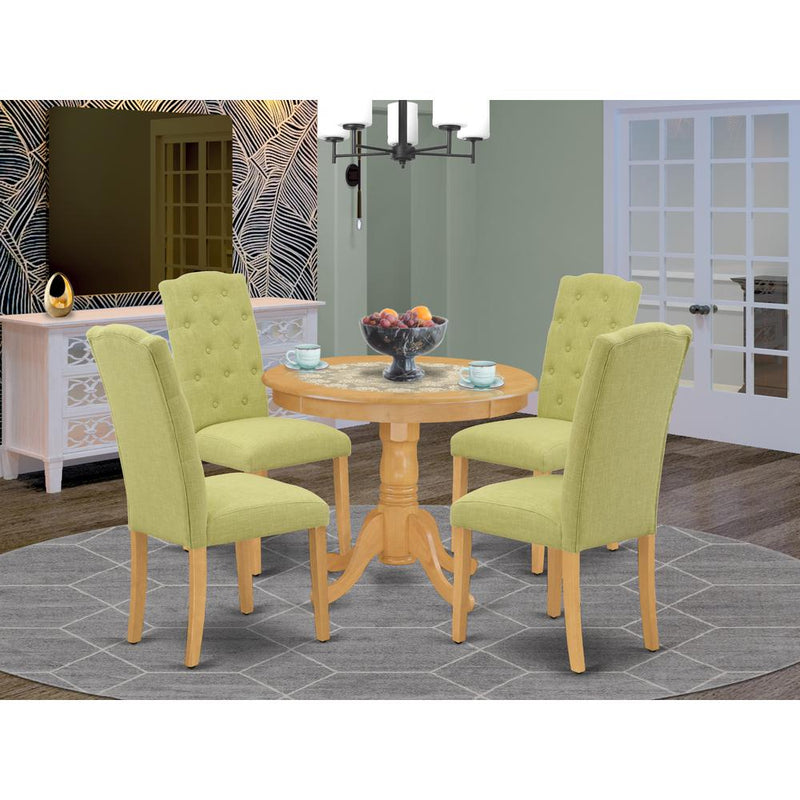 Dining Room Set Oak ANCE5-OAK-07 By East West Furniture | Dining Sets | Modishstore