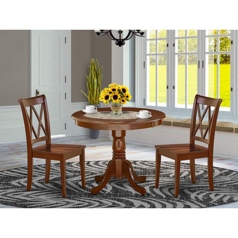 Dining Room Set Mahogany ANCL3-MAH-W By East West Furniture | Dining Sets | Modishstore