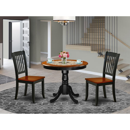 Dining Room Set Black & Cherry ANDA3-BCH-W By East West Furniture | Dining Sets | Modishstore