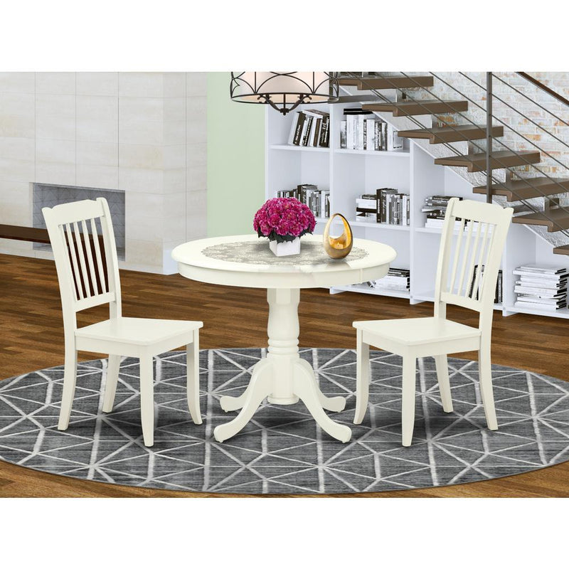 Dining Room Set Linen White ANDA3-LWH-W By East West Furniture | Dining Sets | Modishstore