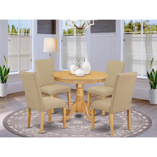 Dining Room Set Oak ANDR5-OAK-16 By East West Furniture | Dining Sets | Modishstore