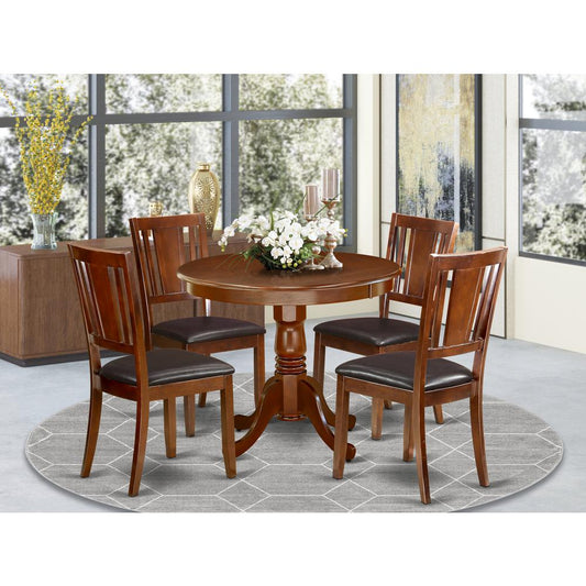Dining Room Set Mahogany ANDU5-MAH-LC By East West Furniture | Dining Sets | Modishstore