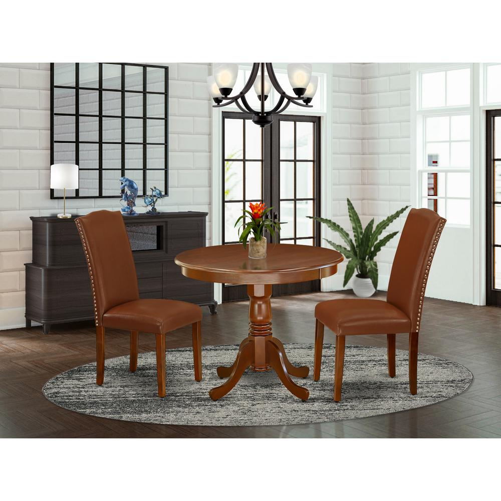 Dining Room Set Mahogany ANEN3-MAH-66 By East West Furniture | Dining Sets | Modishstore
