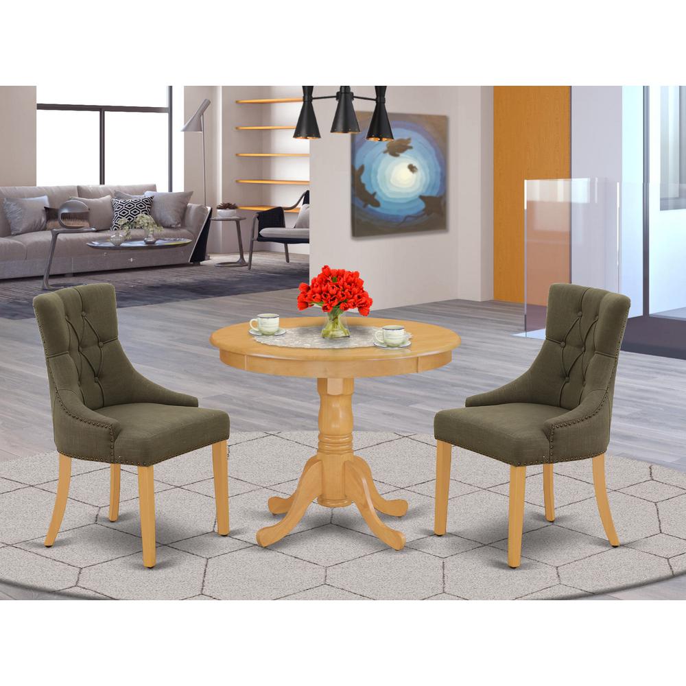 Dining Room Set Oak ANFR3-OAK-20 By East West Furniture | Dining Sets | Modishstore
