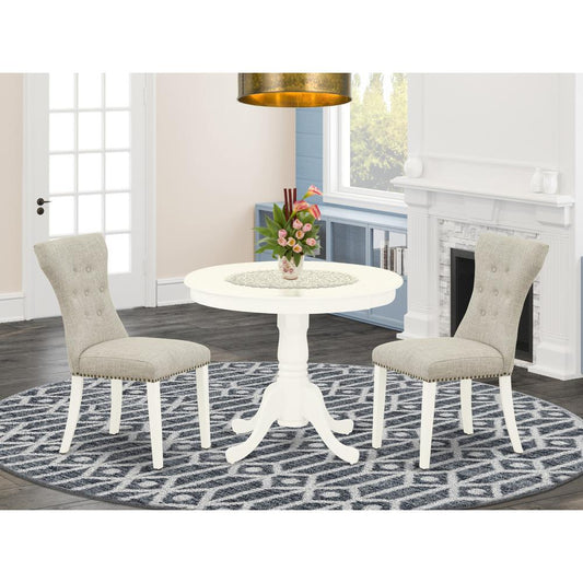 Dining Room Set Linen White ANGA3 - LWH - 35 By East West Furniture | Dining Sets | Modishstore