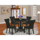 Dining Room Set Wirebrushed Black ANGA5 - ABK - 24 By East West Furniture | Dining Sets | Modishstore