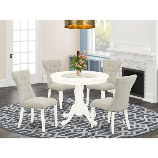 Dining Room Set Linen White ANGA5 - LWH - 35 By East West Furniture | Dining Sets | Modishstore